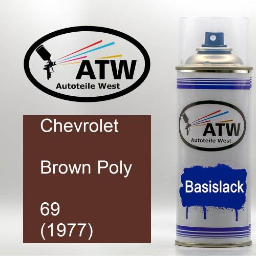 Chevrolet, Brown Poly, 69 (1977): 400ml Sprühdose, von ATW Autoteile West.